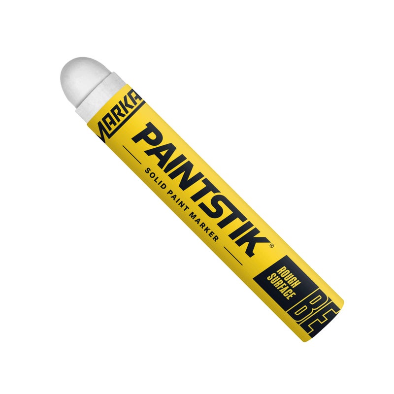 Markal 80620- B-E Paintstik Rough Surface Solid Paint Marker, Best for Very Rough Surfaces: Forgings, Castings, Concrete and Lumber, White (12Pk) Made in USA - Image 1